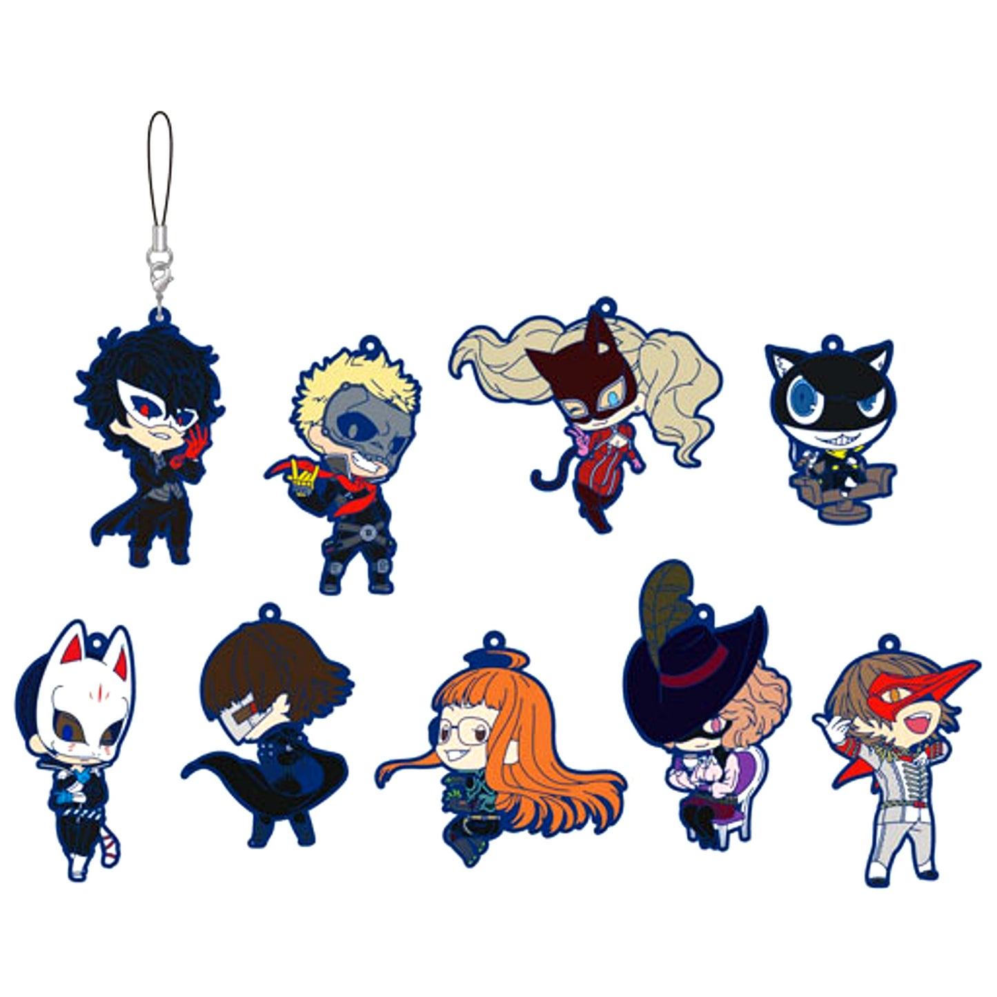 Set of 9 Persona 5 Rubber Strap Collection 2nd [USED]