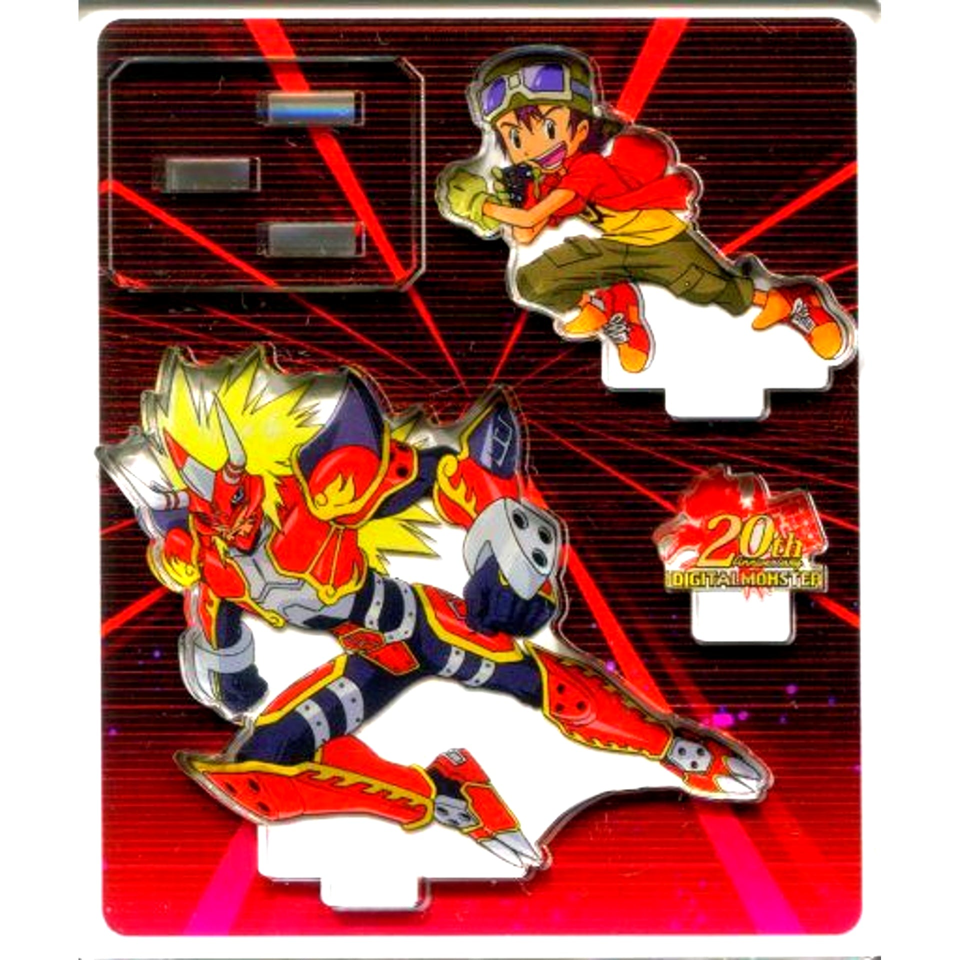 Takuya Kanbara & Agunimon Acrylic Figure Digimon Frontier 20th Anniversary Digimon Universe SHOP in Ikebukuro P'PARCO Limited [USED]