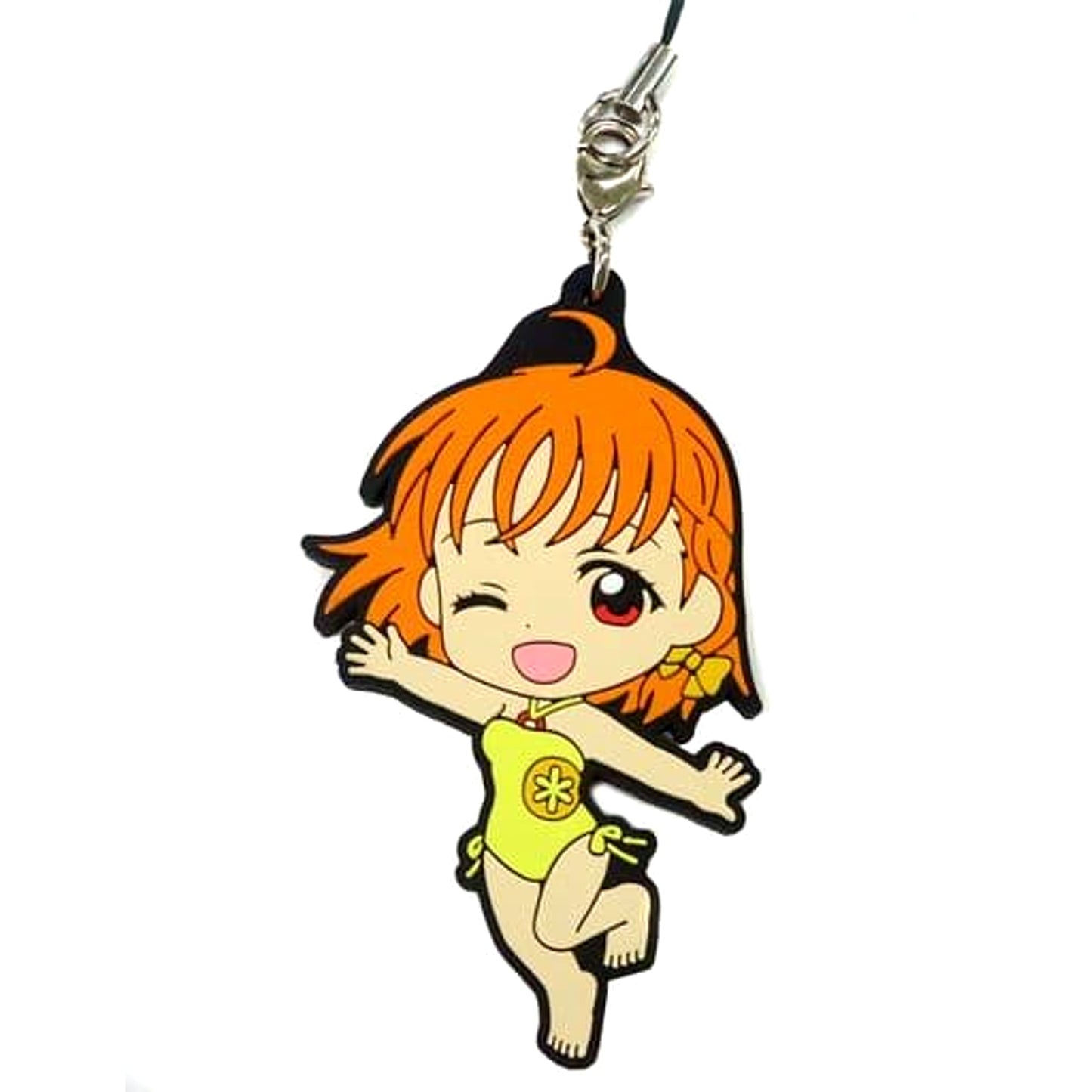 Love Live! Sunshine!! Chika Takami Swimsuit Ver. Ichiban Kuji 3rd Rubber Charm Kyunchara Illustrations Prize K [USED]