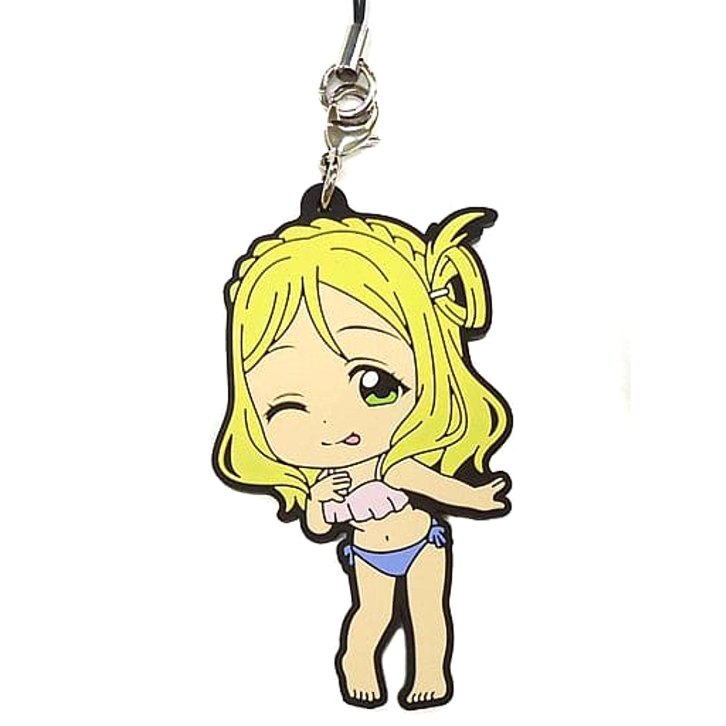 Love Live! Sunshine!! Mari Ohara Swimsuit Ver. Ichiban Kuji 3rd Rubber Charm Kyunchara Illustrations Prize K [USED]