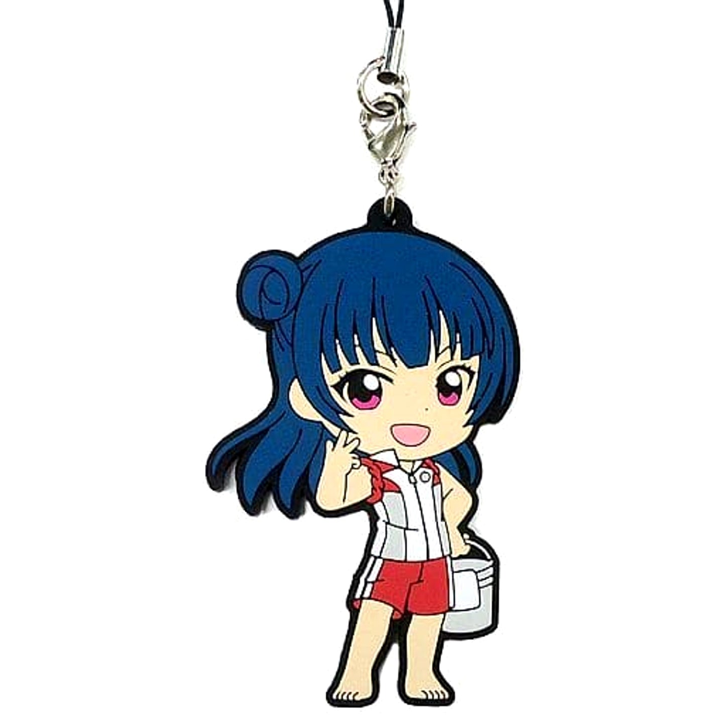 Love Live! Sunshine!! Yoshiko Tsushima Uranohoshi Girls' High School Jersey Ver. Ichiban Kuji 3rd Rubber Charm Kyunchara Illustrations Prize L [USED]