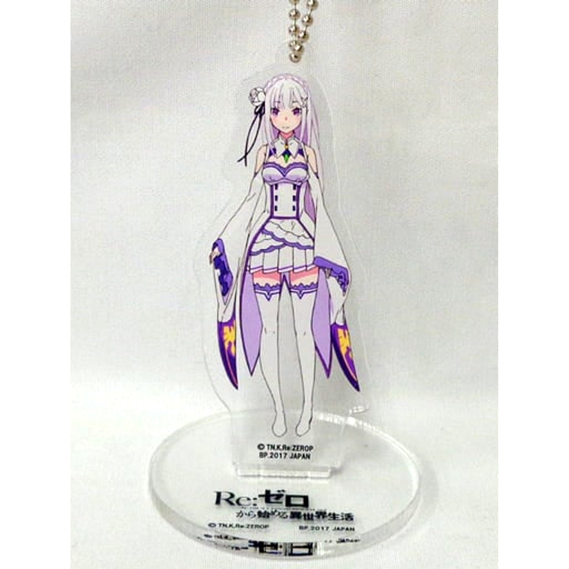 Re:ZERO -Starting Life in Another World- Emilia Ichiban Kuji Online Rem Birthday Celebration Acrylic Plate Charms Prize D Acrylic Stands [USED]