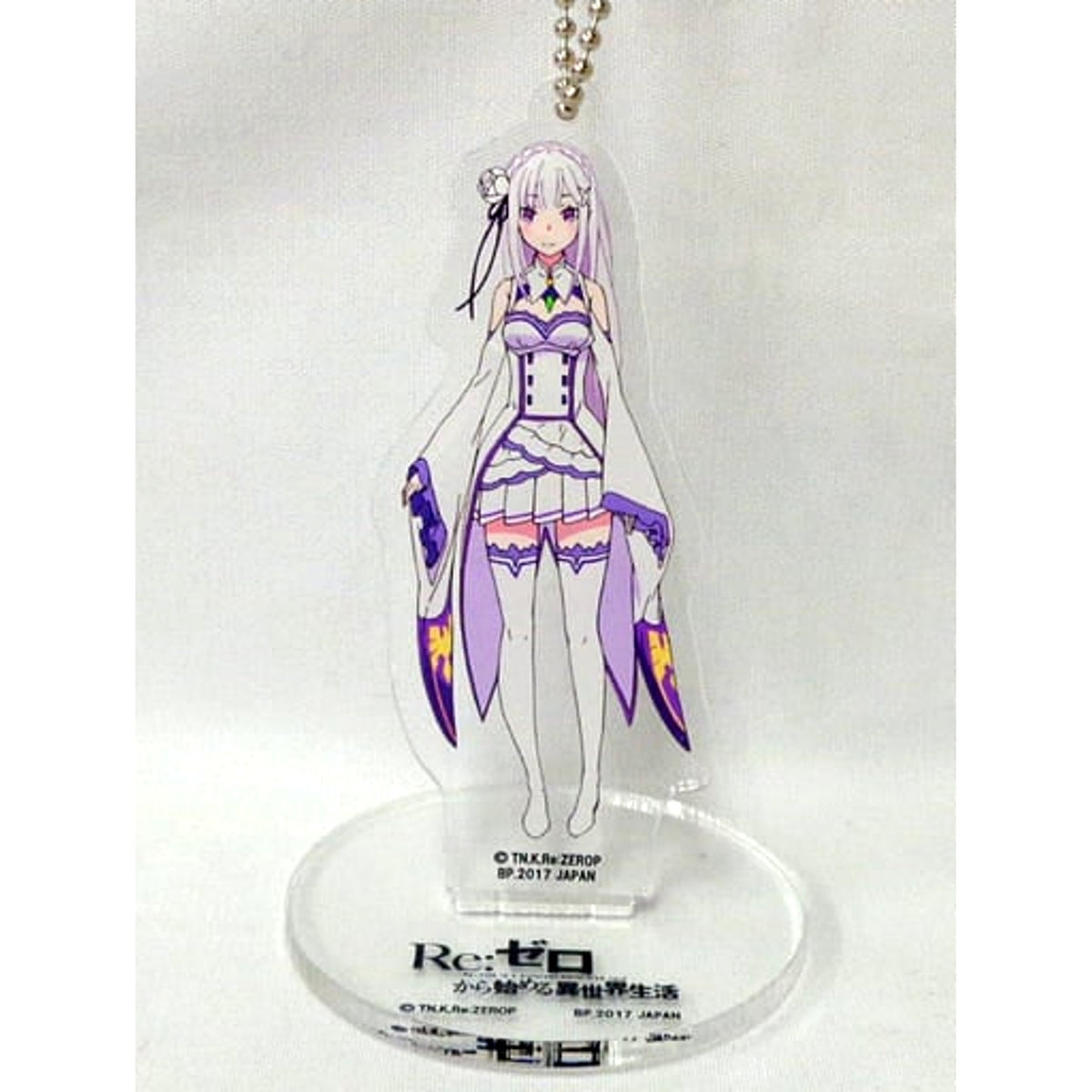 Re:ZERO -Starting Life in Another World- Emilia Ichiban Kuji Online Rem Birthday Celebration Acrylic Plate Charms Prize D Acrylic Stands [USED]