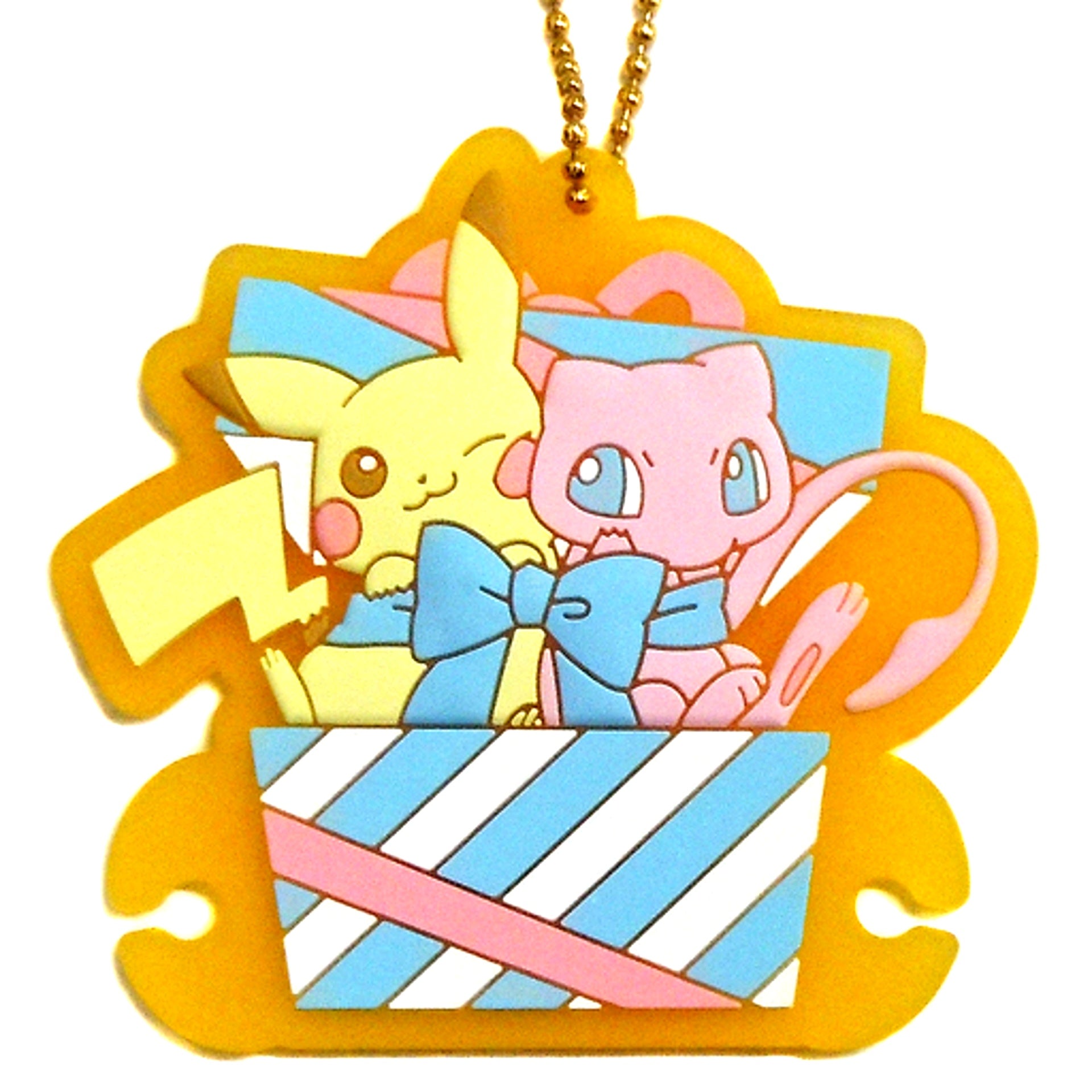 Pikachu & Mew Pokemon Rubber Accessory Pokemon Collection Kuji 2017 Prize F [USED]