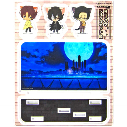 Sakunosuke Oda & Osamu Dazai Black & Ango Sakaguchi 6. Bungo Stray Dogs Yokohama Diorama Set Namja Town [USED]