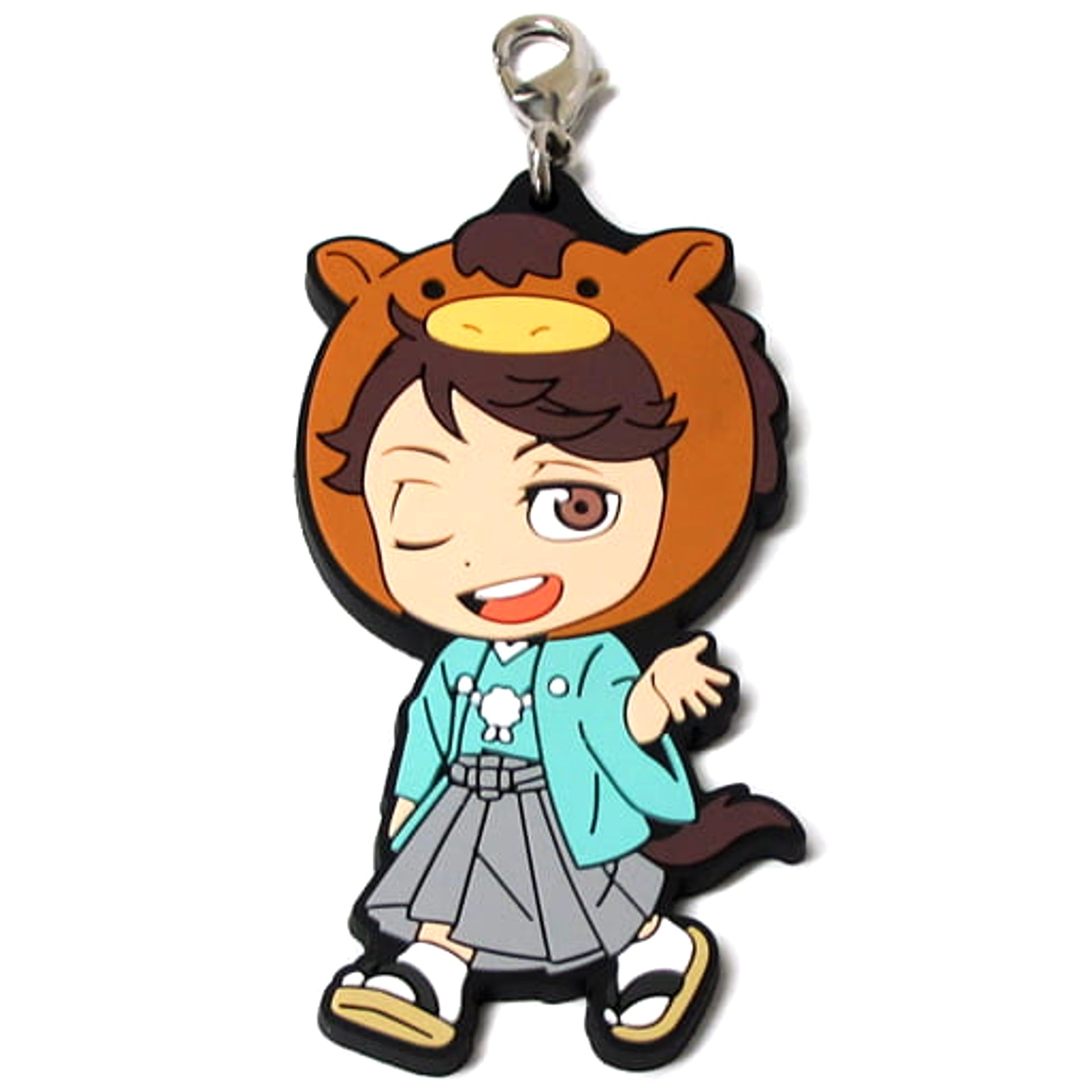 Haikyu!! Toru Oikawa Horse Ichiban Kuji Haikyu Shinen!! Ore ni Fuku Motte Koooi!!! Rubber Mascot Kyunchara Illustrations Included with Double Chance Campaign Keychains [USED]