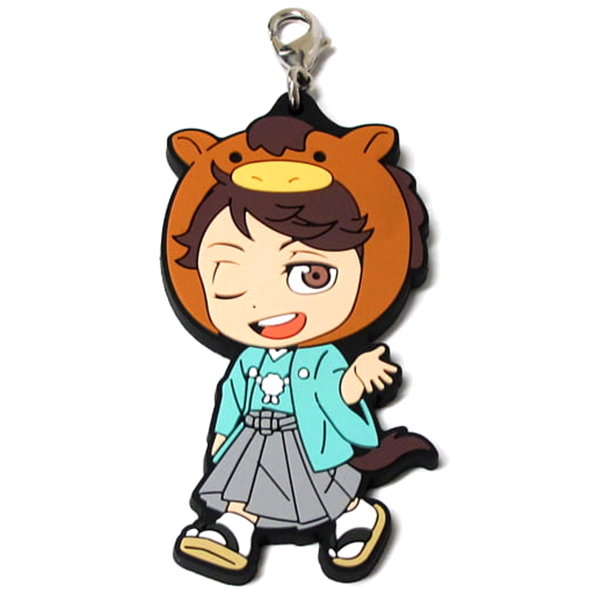 Haikyu!! Toru Oikawa Horse Ichiban Kuji Haikyu Shinen!! Ore ni Fuku Motte Koooi!!! Rubber Mascot Kyunchara Illustrations Included with Double Chance Campaign Keychains [USED]