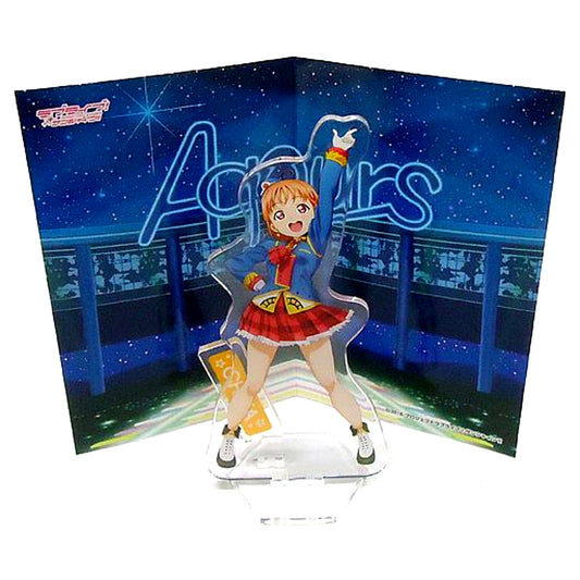 Chika Takami HAPPY PARTY TRAIN Ver. Acrylic Stand Panel Love Live! Sunshine!! SEGA 2nd Sega Staff Image Girl Hanamaru-chan Inauguration Commemorative Campaign UFO Catcher Bonus [USED]