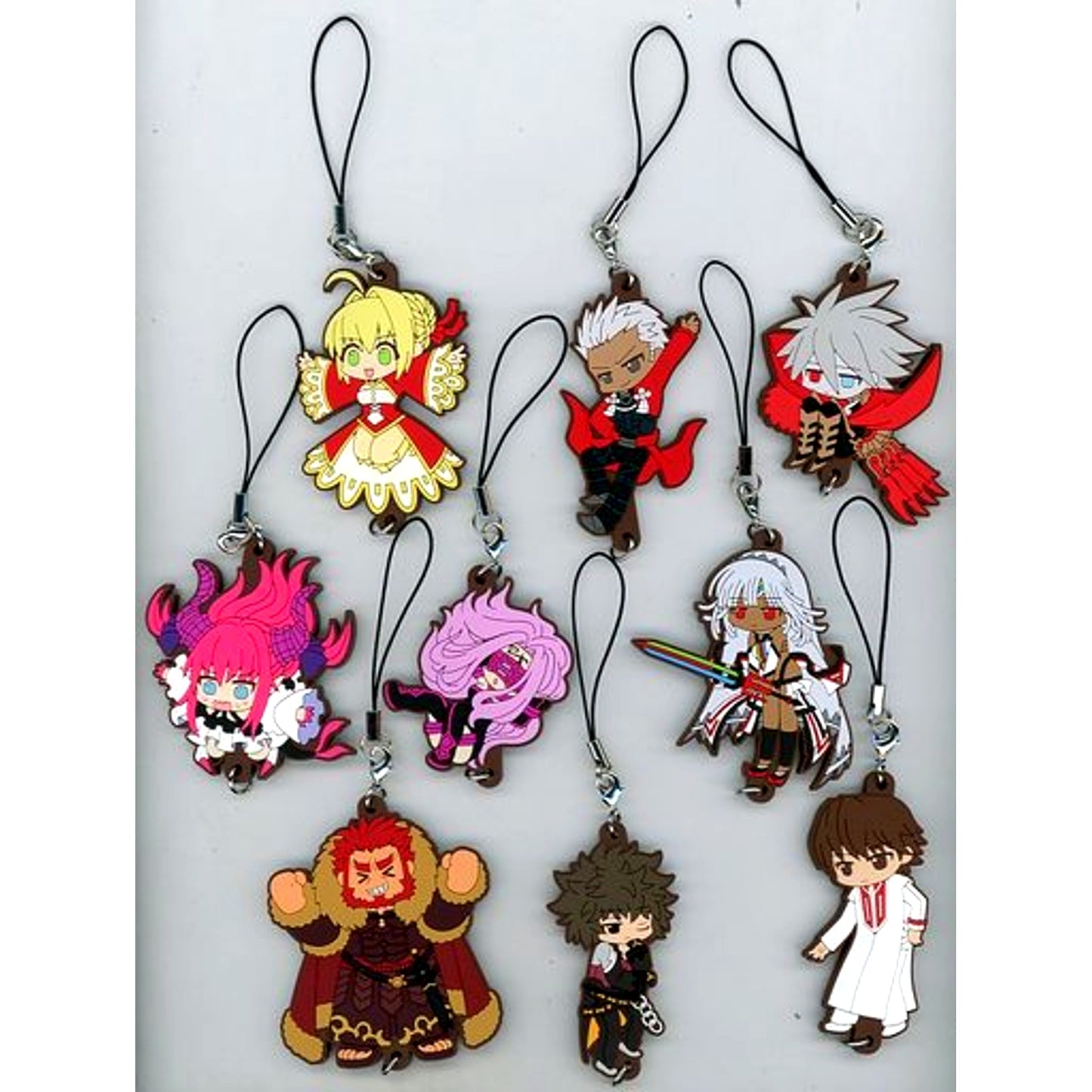 Set of 9 Fate/EXTELLA Connecting Rubber Strap Collection A [USED]