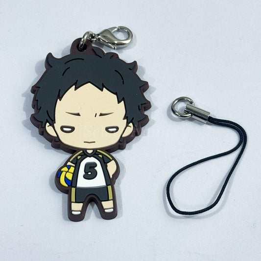 Haikyu!! Keiji Akaashi Nitotan Fukuroudani Gakuen High School Uniform Rubber Mascot Keychains [USED]