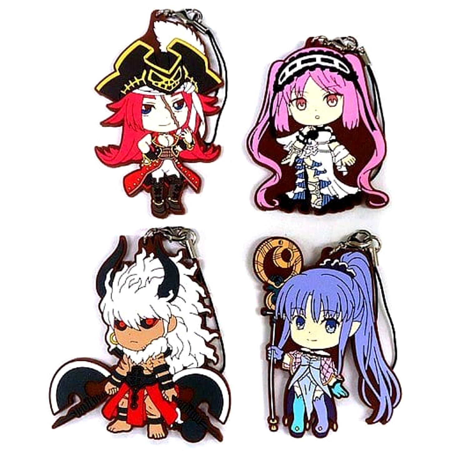 Fate/Grand Order Rider/Francis Drake & Others Third Singularity All 4 Types Set Ichiban Kuji Kyunchara Order Rubber Charm Kyunchara Illustrations Prize H Keychains [USED]
