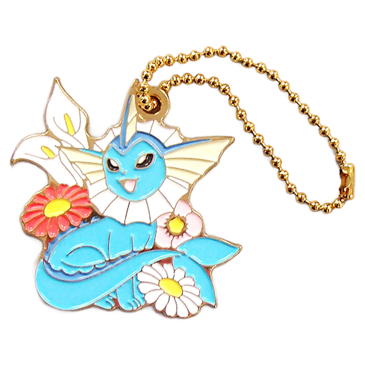 Vaporeon Pokemon Ichiban Kuji Eievui & Flowers Design Charm Prize G Charm [USED]