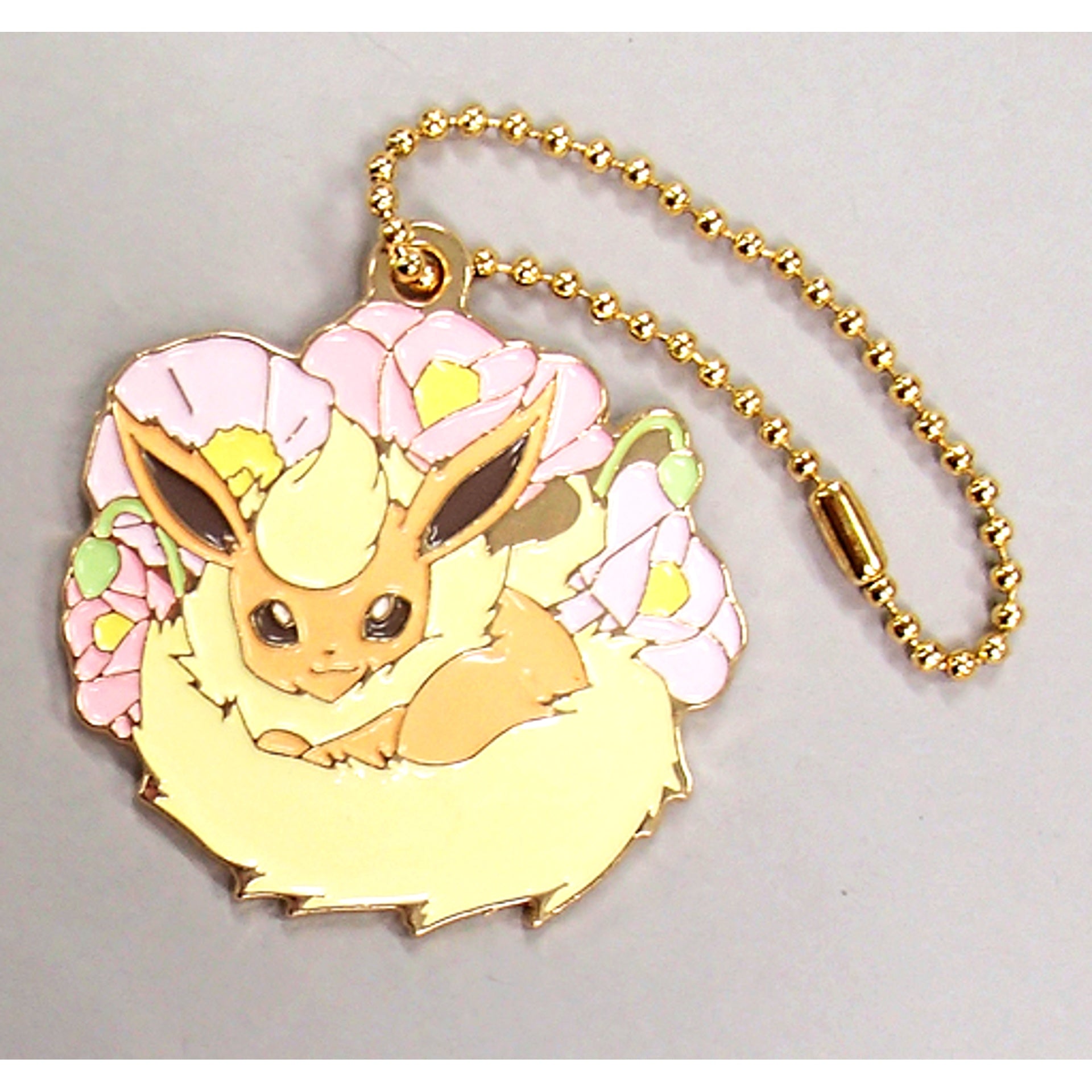 Flareon Pokemon EIEVUI and FLOWERS Ichiban Kuji G Prize Design Charm [USED]