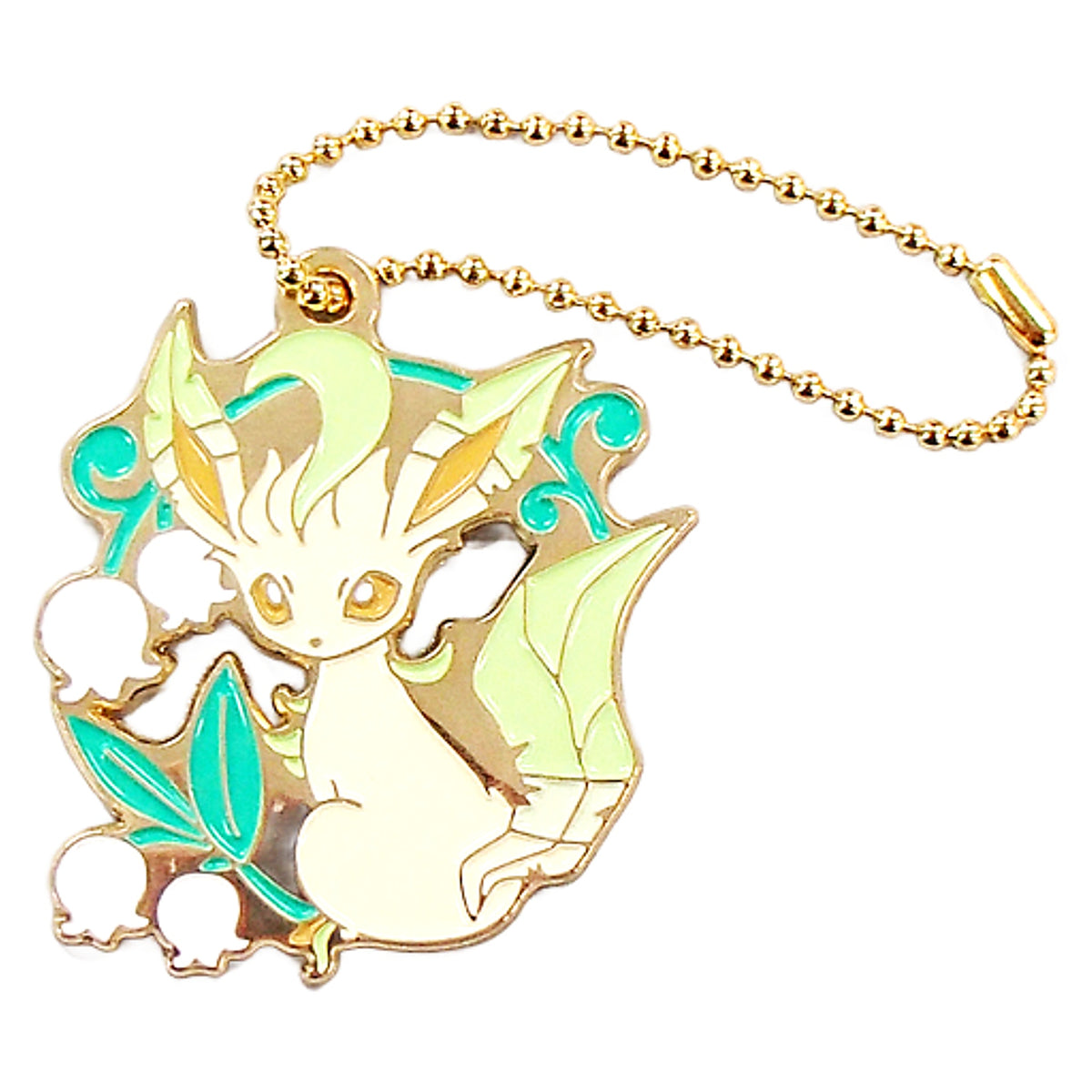 Leafeon Pokemon Ichiban Kuji Eievui & Flowers Design Charm Prize G Charm [USED]