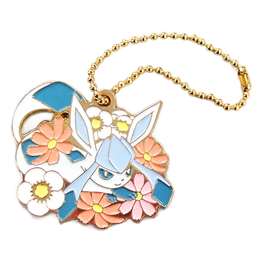 Glaceon Pokemon Ichiban Kuji Eievui & Flowers Design Charm Prize G Charm [USED]