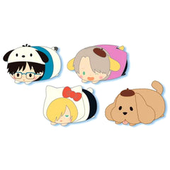 Yuri!!! on Ice X Sanrio Characters Yuri & Others Mochikororin All 4 Types Set Mascot [USED]
