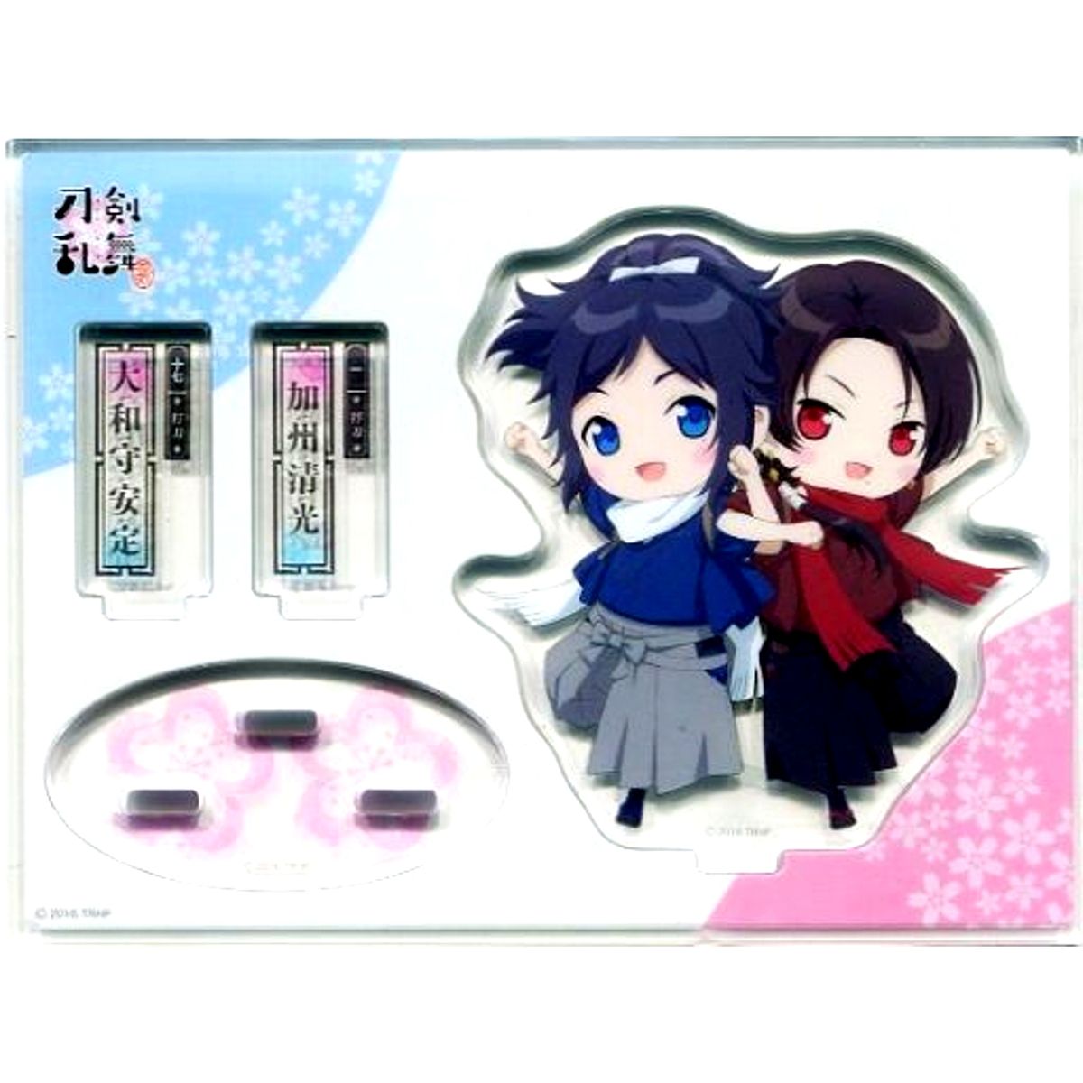 Yamatonokami Yasusada, Kashuu Kiyomitsu Touken Ranbu: Hanamaru Chibi Character Acrylic Stand Illustration by Eriko Iida Blu-ray DVD TOHO animation STORE Limited Edition Part 1 Limited Period Pre-order Bonus [USED]