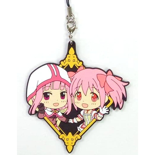 Magia Record: Puella Magi Madoka Magica Side Story Iroha Tamaki Madoka Kaname Ichiban Kuji Rubber Charm Kyunchara Illustrations Prize G Keychains [USED]