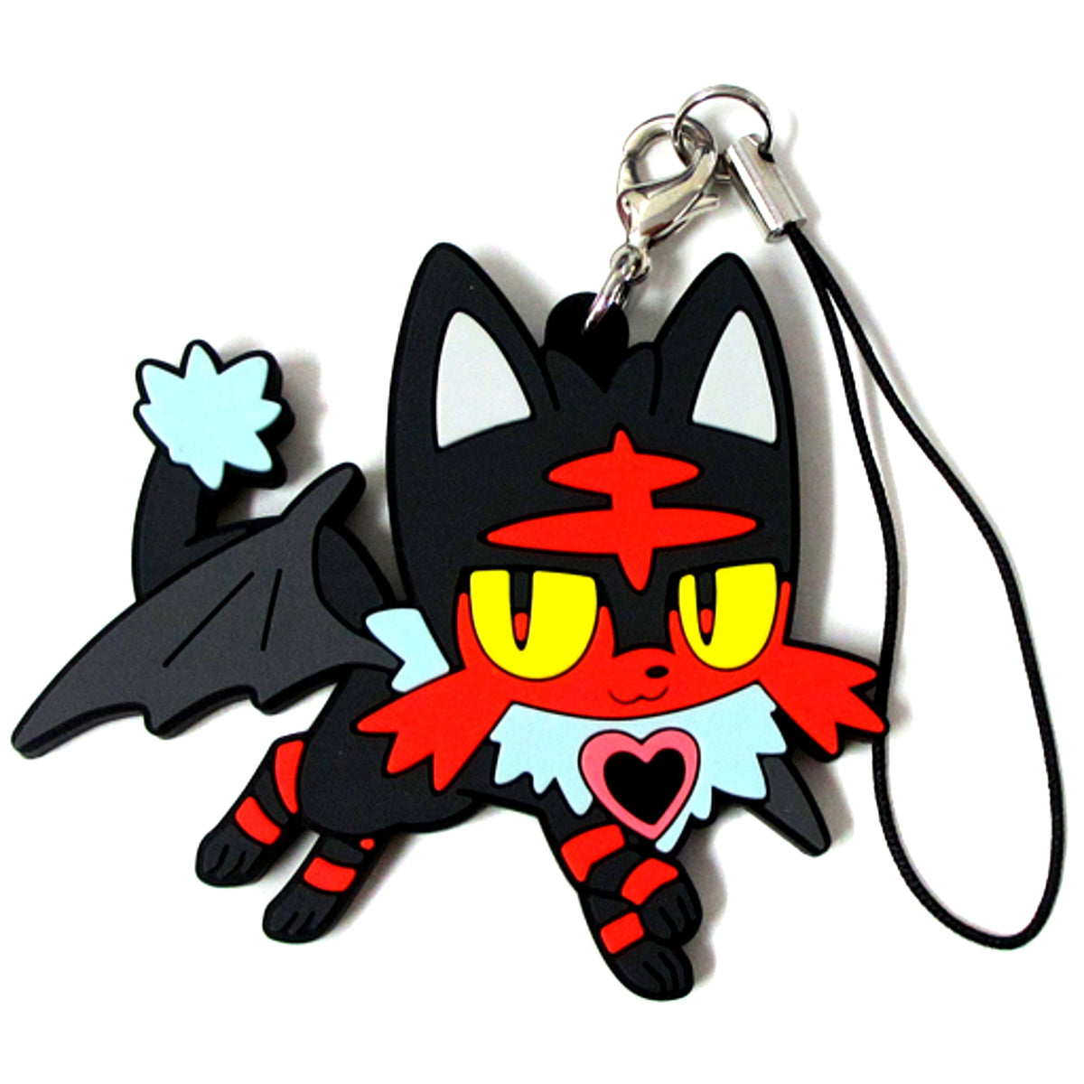Litten Pokemon Halloween Time Rubber Strap Collection Pokemon Center Limited [USED]