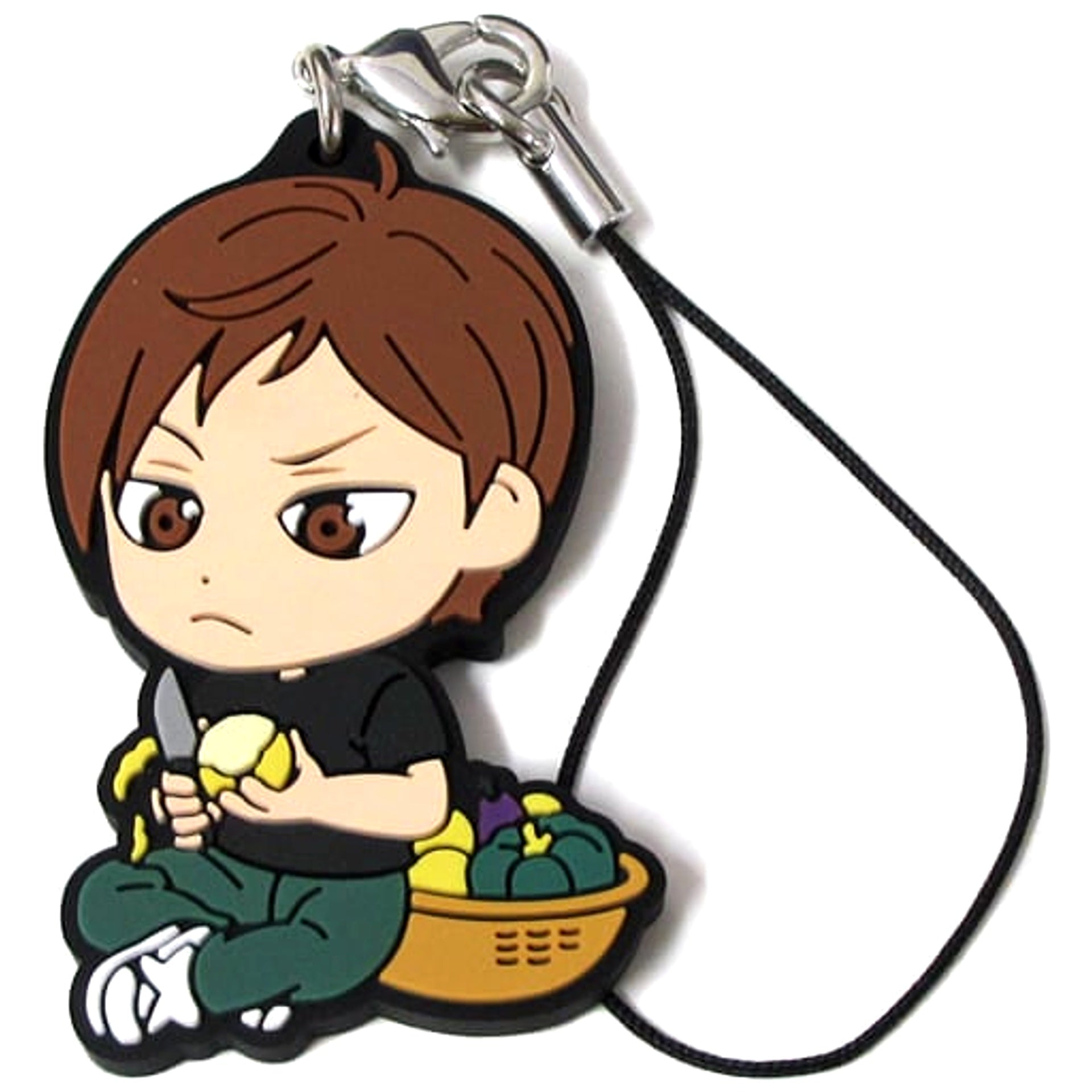 Haikyu!! Kenji Futakuchi Ichiban Kuji Eat Rice, Eat Meat, And Eat Vegetables!! 2nd Grade Rubber Strap Kyunchara Illustrations Prize N [USED]