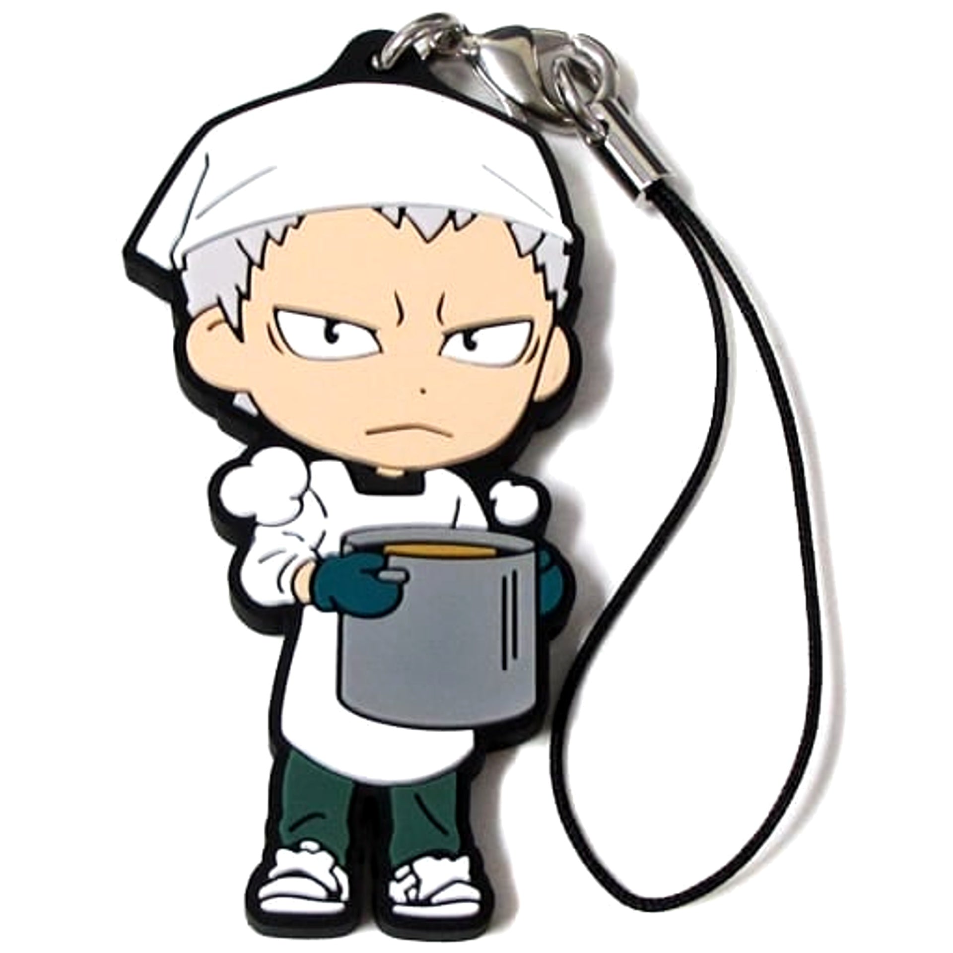 Haikyu!! Takanobu Aone Ichiban Kuji Eat Rice, Eat Meat, And Eat Vegetables!! 2nd Grade Rubber Strap Kyunchara Illustrations Prize N [USED]