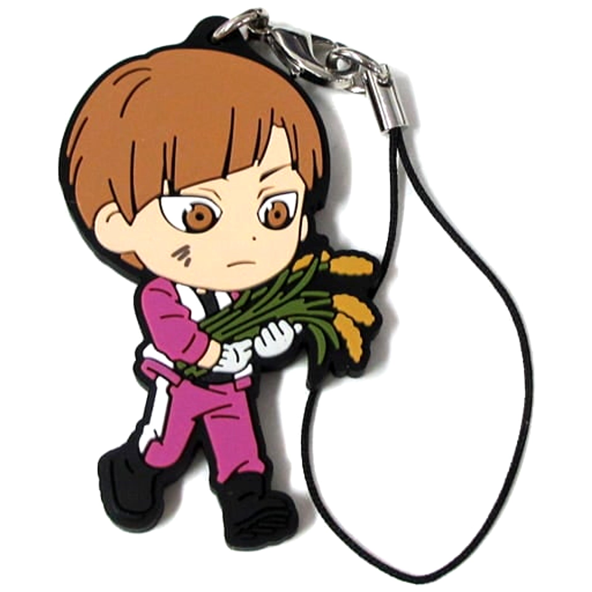 Haikyu!! Kenjiro Shirabu Ichiban Kuji Eat Rice, Eat Meat, And Eat Vegetables!! 2nd Grade Rubber Strap Kyunchara Illustrations Prize N [USED]