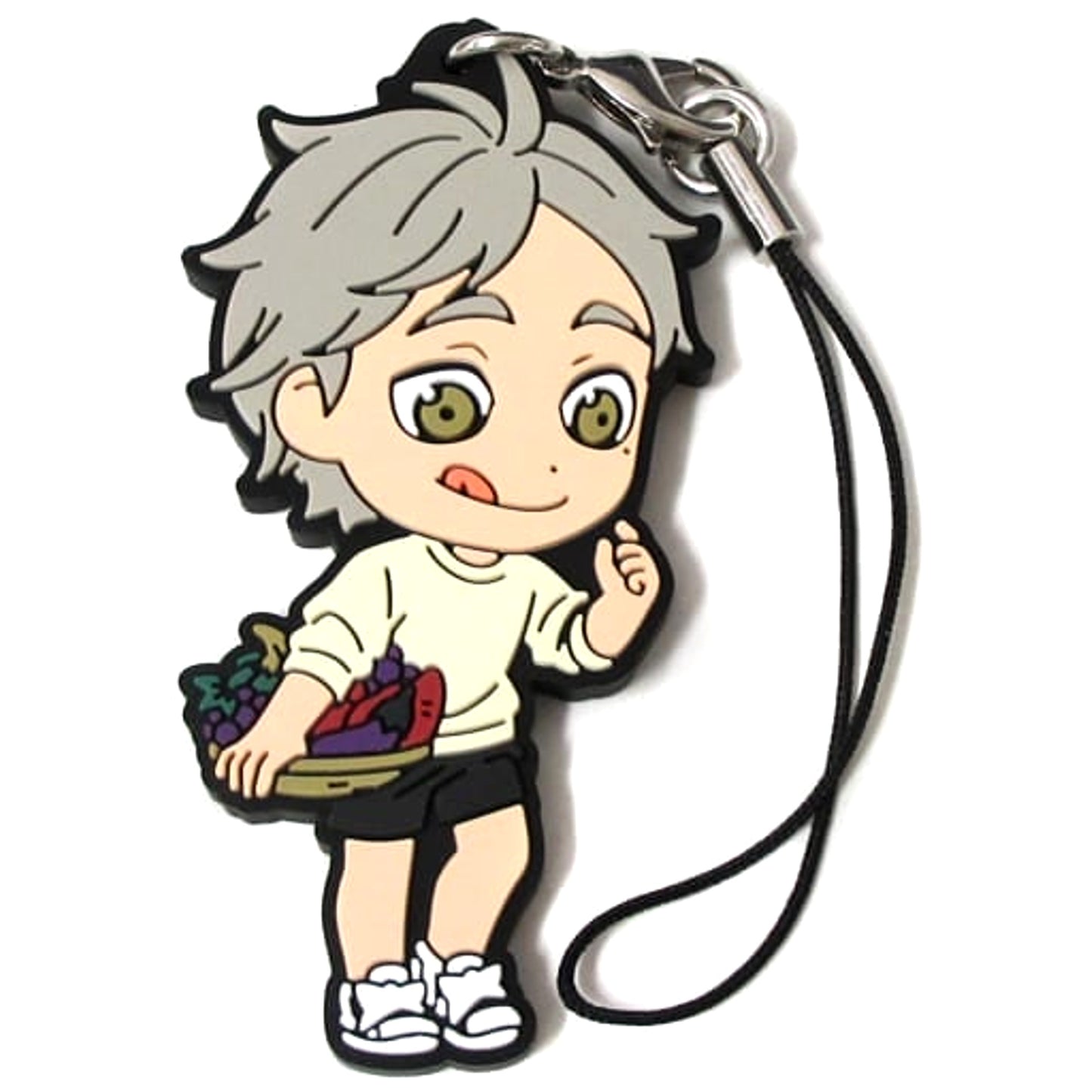 Haikyu!! Koushi Sugawara Ichiban Kuji Eat Rice, Eat Meat, And Eat Vegetables!! 3rd Year Rubber Strap Kyunchara Illustrations Prize O [USED]