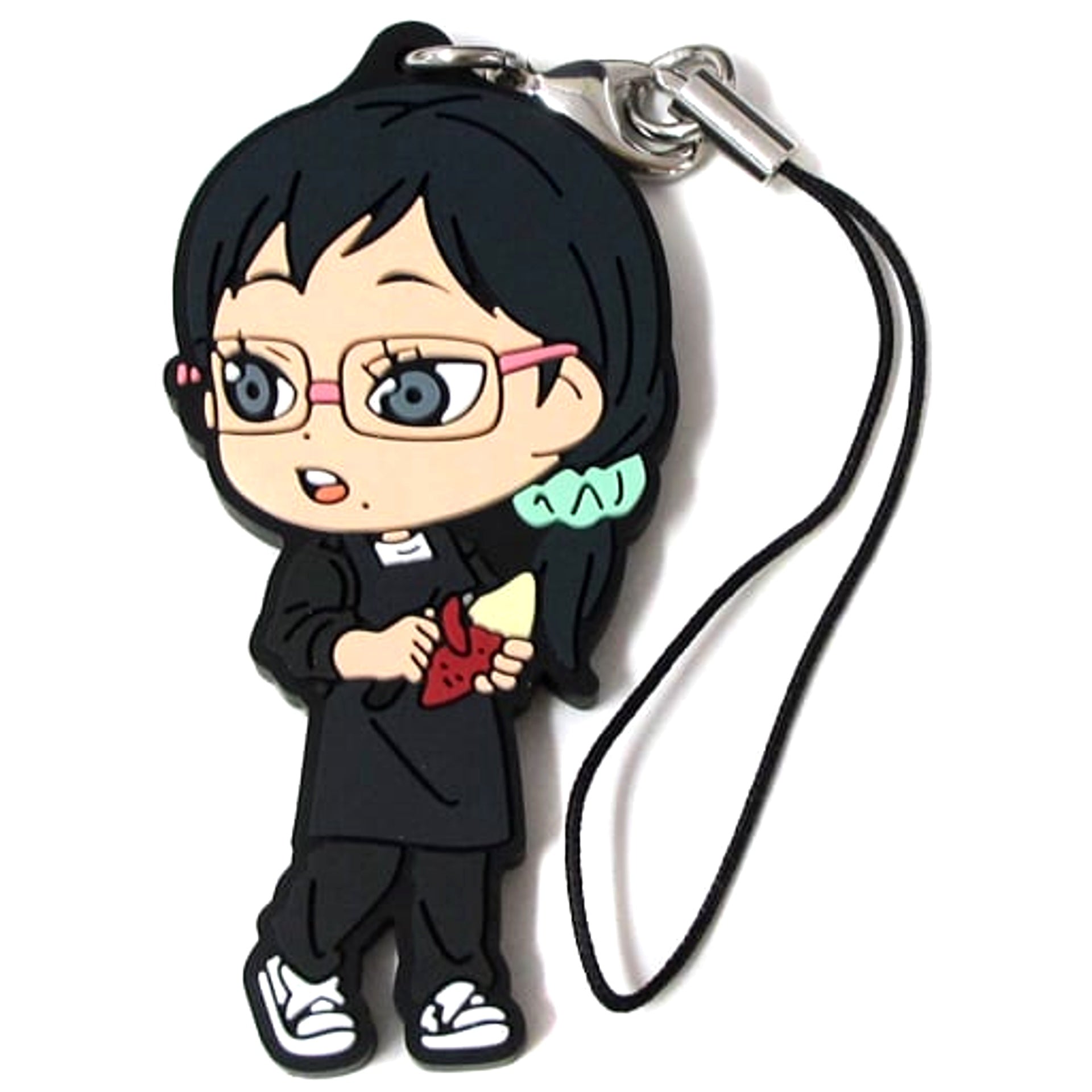 Haikyu!! Kiyoko Shimizu Ichiban Kuji Eat Rice, Eat Meat, And Eat Vegetables!! 3rd Year Rubber Strap Kyunchara Illustrations Prize O Keychains [USED]