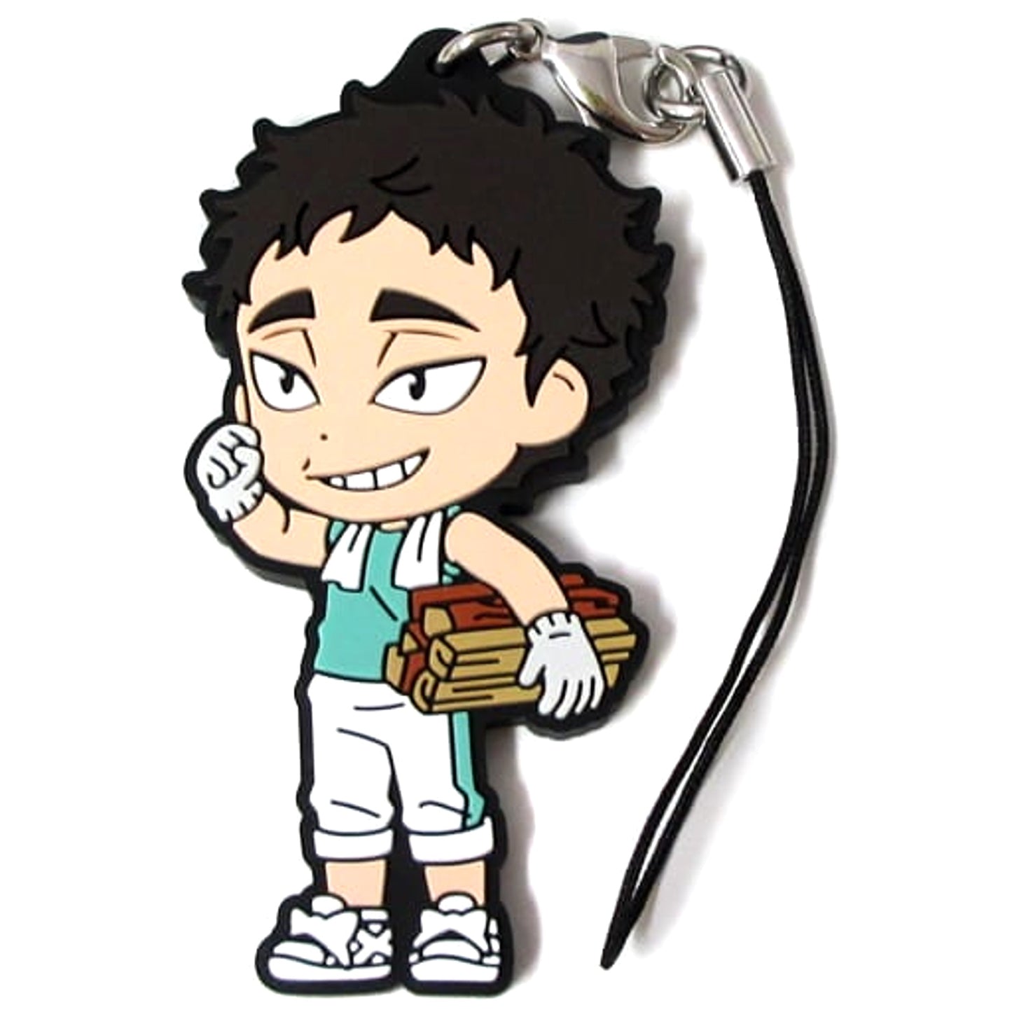 Haikyu!! Issei Matsukawa Ichiban Kuji Eat Rice, Eat Meat, And Eat Vegetables!! 3rd Year Rubber Strap Kyunchara Illustrations Prize O [USED]