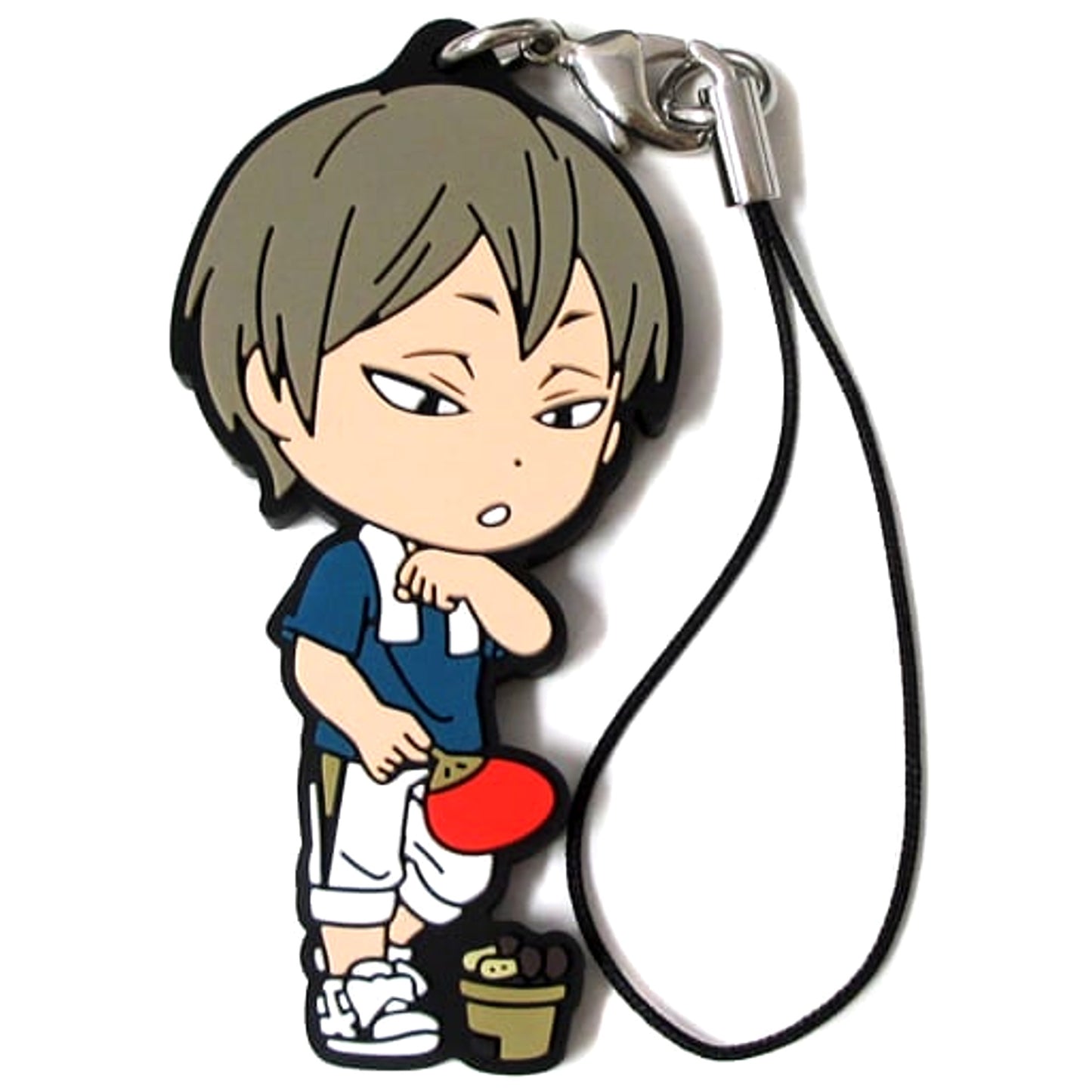 Haikyu!! Akinori Konoha Ichiban Kuji Eat Rice, Eat Meat, And Eat Vegetables!! 3rd Year Rubber Strap Kyunchara Illustrations Prize O [USED]