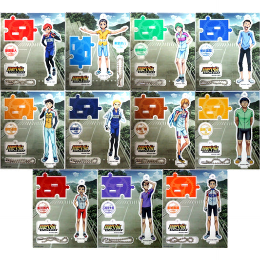 Set of 11 Acrylic Standee Keychain Bonus for Blu-ray Yowamushi Pedal SPARE BIKE TOHO animation STORE Super Limited Edition [USED]