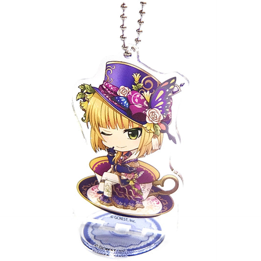 100 Sleeping Princes and the Kingdom of Dreams Mad Hatter Trading Acrylic Stand Keychain animate cafe Limited Keychains [USED]