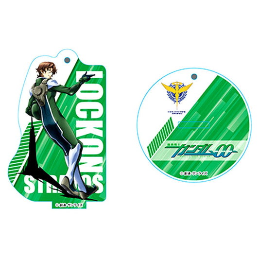 Lockon Stratos Lyle Mobile Suit Gundam 00 Standing Acrylic Keychain [USED]