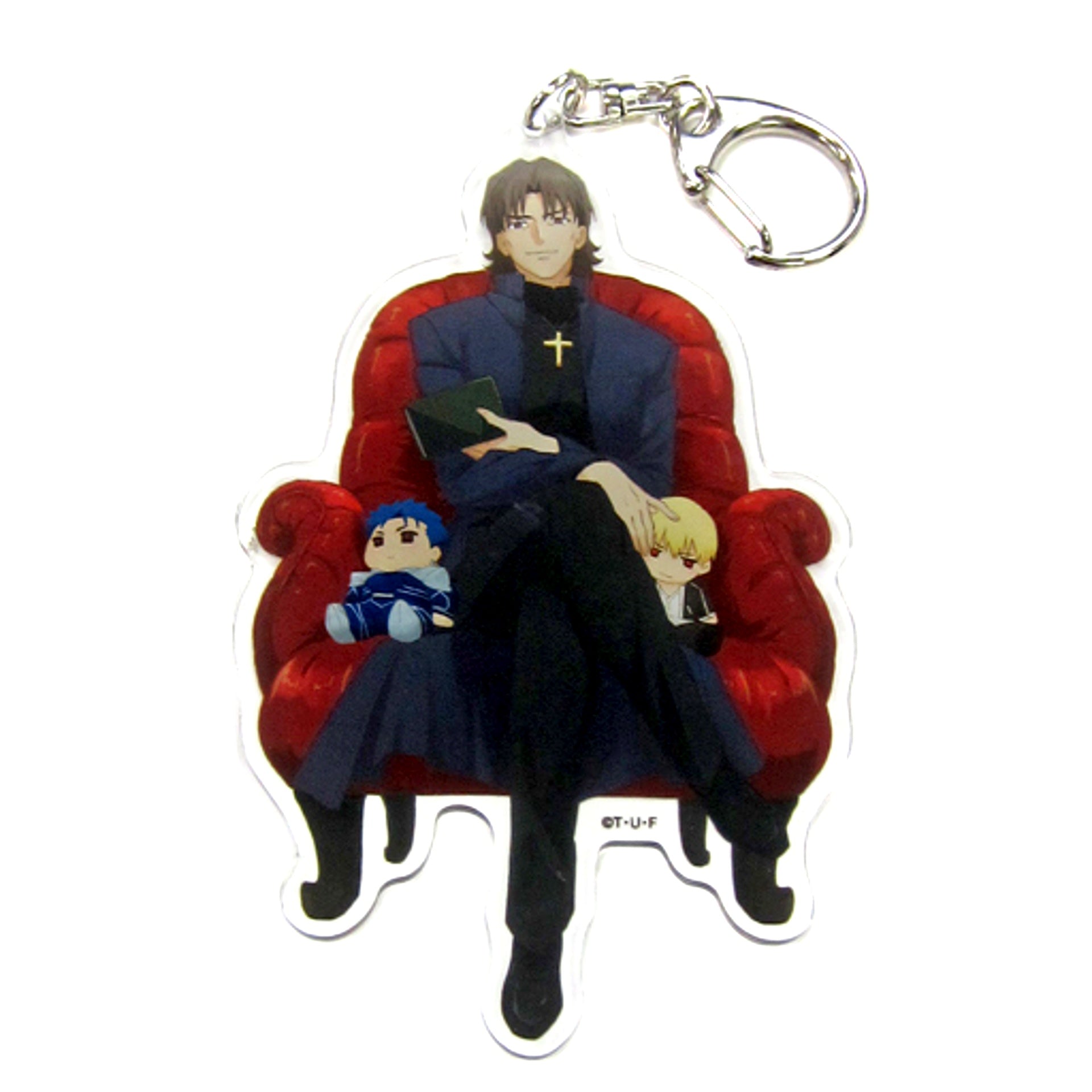 Kirei Kotomine Lancer Gilgamesh Fate/stay night Heaven's Feel Movie Acrylic Keychain Marui [USED]