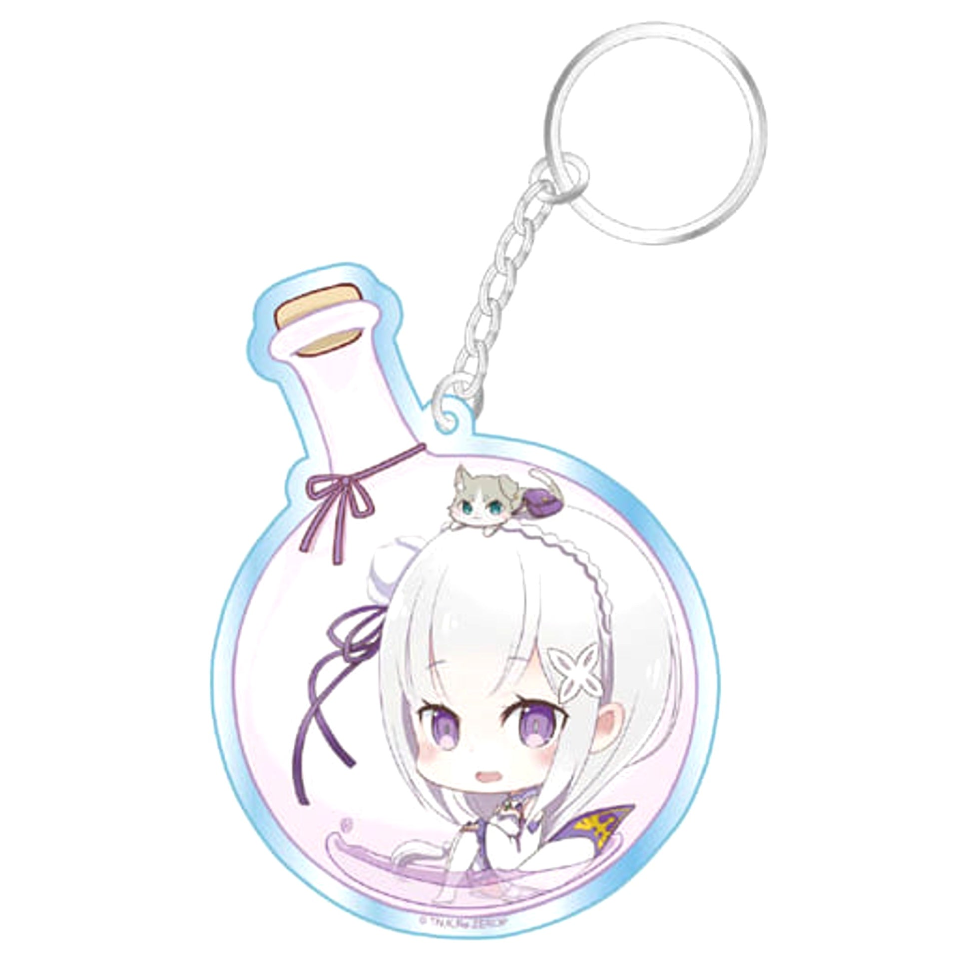 Re:ZERO -Starting Life in Another World- Emilia Flask Series Rubber Keychain Collection Keychains [USED]