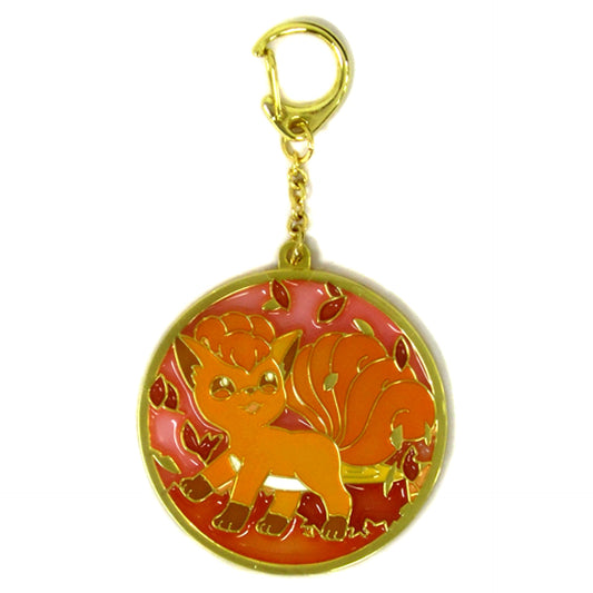 Vulpix Rokon's Crystal Season Pokemon Stained Glass Style Keychain Pokemon Center Ltd [USED]