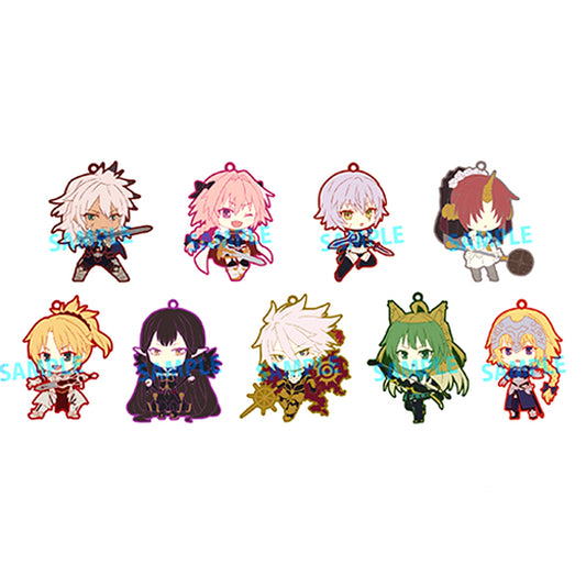 Set of 9 Fate/Apocrypha Toy's Works Collection Niitengomu! Rubber Strap [USED]