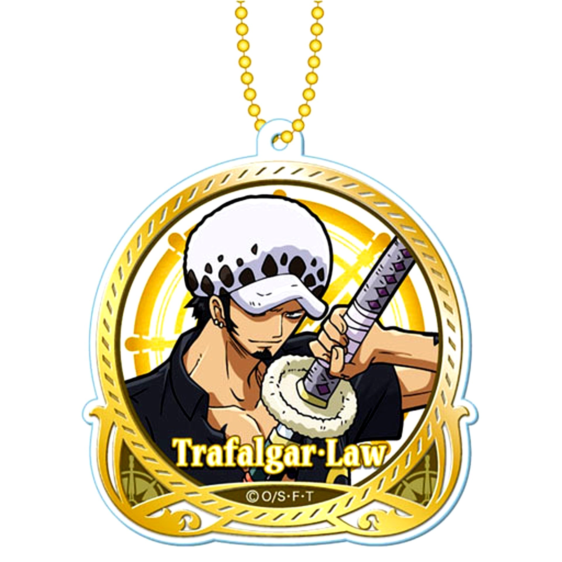 Trafalgar Law One Piece Glitter Acrylic Keychain [USED]