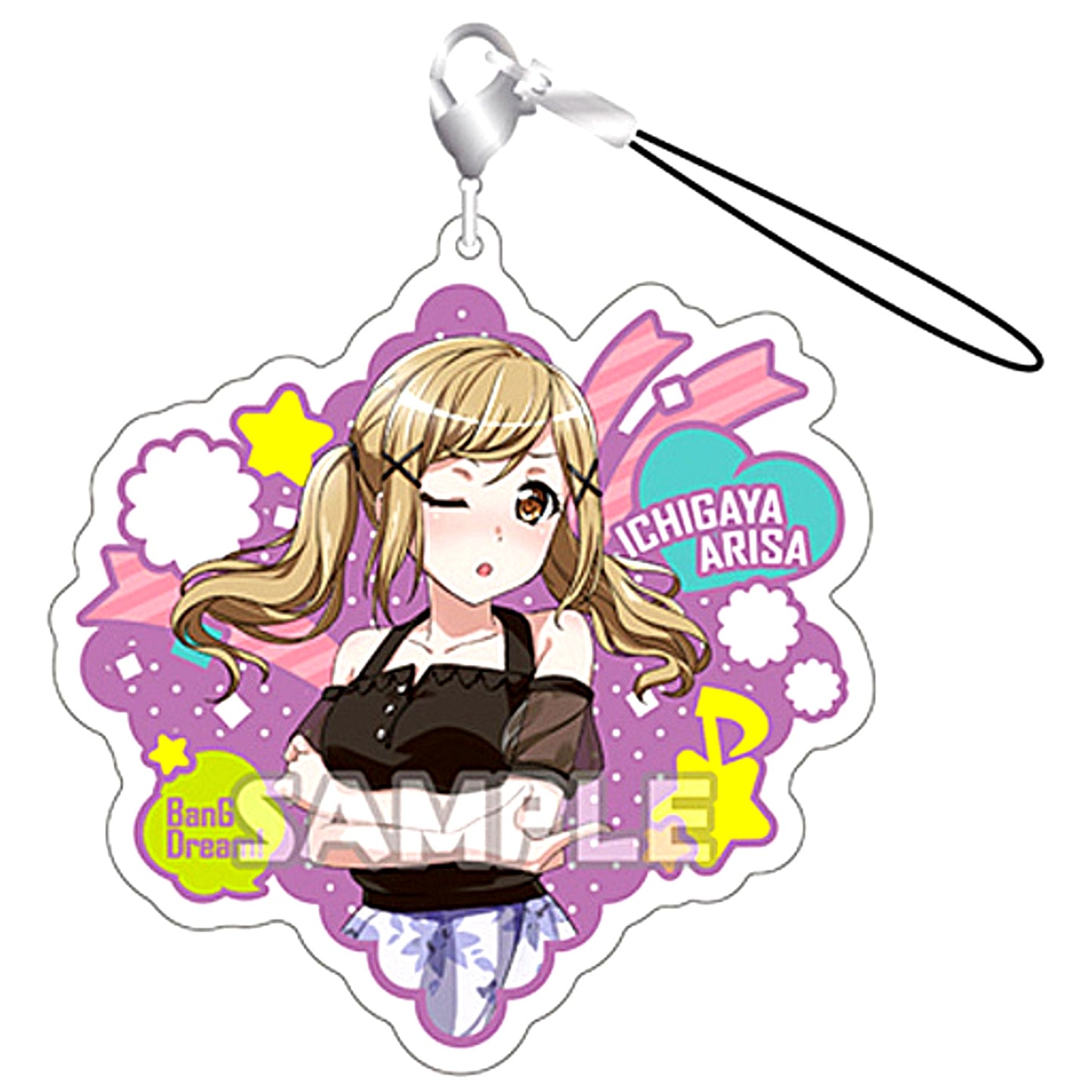 Arisa Ichigaya BanG Dream! Girls Band Party! Chararium Acrylic Strap Poppin'Party Type A Diamond [USED]