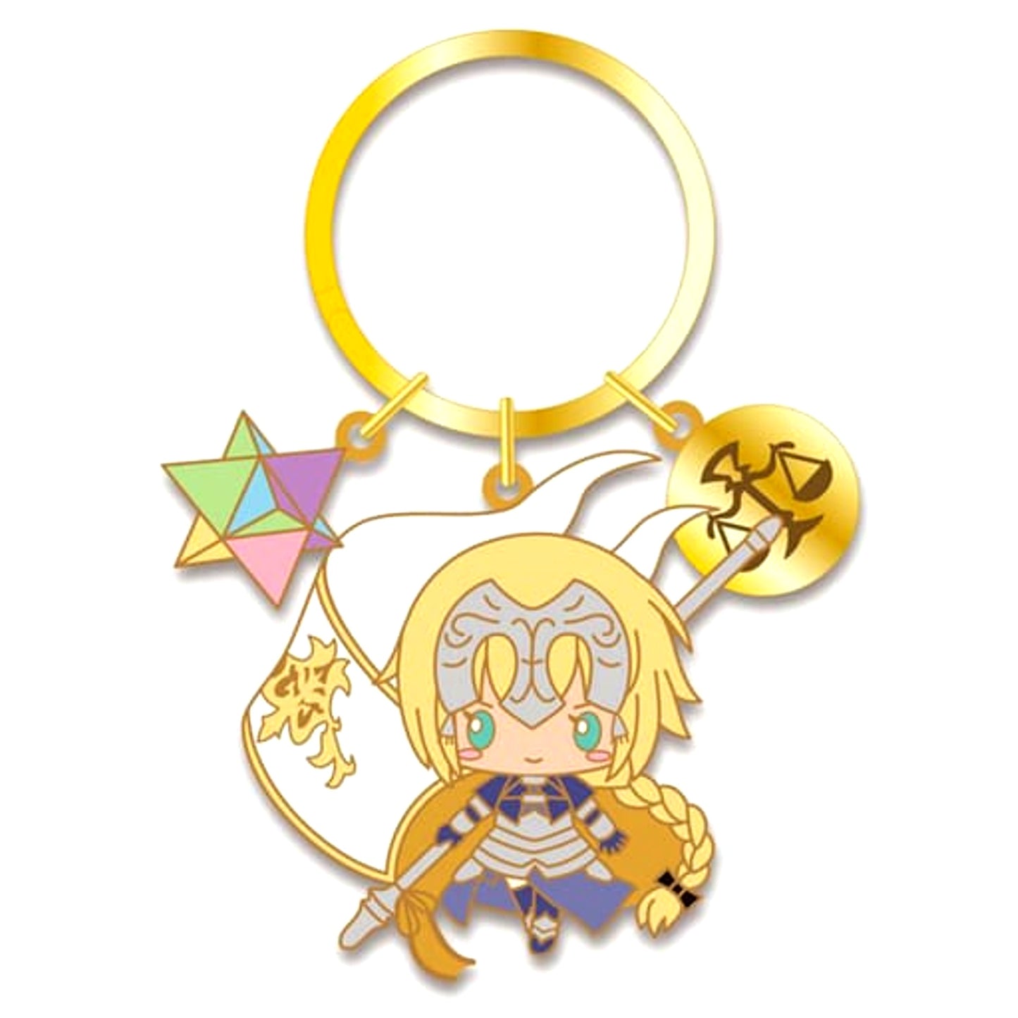 Fate/Grand Order Jeanne d'Arc Ruler Design produced by Sanrio Metal Keyring Fate/Grand Order x Sanrio [USED]