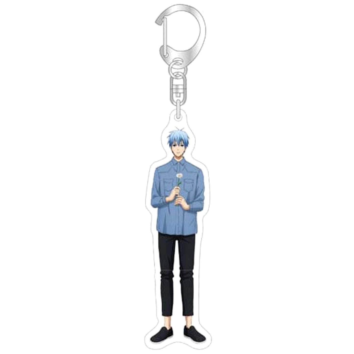 Kuroko's Basketball Tetsuya Kuroko Newly Drawn Flower Holding Illustration Acrylic Charms Charm [USED]