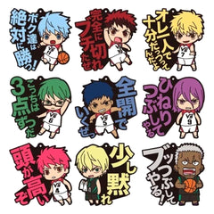 Kuroko's Basketball the Movie: Last Game Tetsuya Kuroko & Others All 9 Types Set Dialogue Rubber Mascot Keychains [USED]