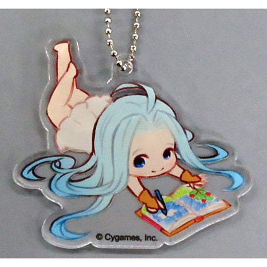 Granblue Fantasy Lyria D Lying Down Acrylic Keychain Granblue Fantasy Exhibition Exclusive Keychains [USED]