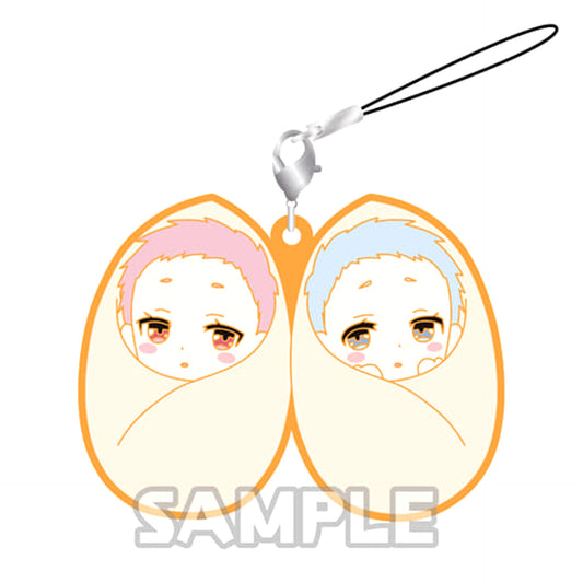 Re:ZERO -Starting Life in Another World- Baby Ram to Rem ga Ippai Rubber Charm Keychains [USED]
