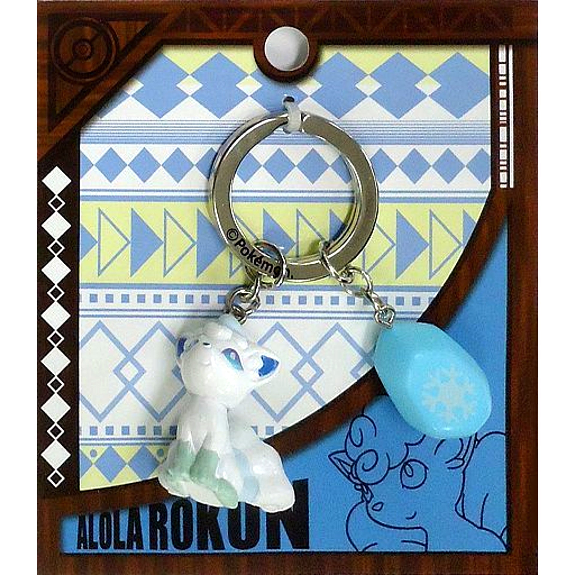 Alolan Vulpix & Ice Stone Pokemon Keychain Pokemon Center Ltd [USED]