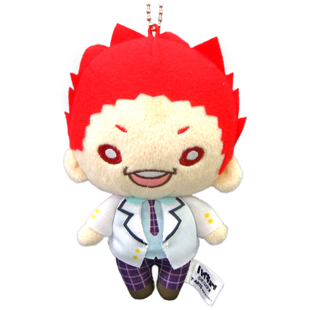 Haikyu!! Satori Tendo Uniform Nitotan Plush Toy with Ball Chain Jump Festa 2017 Limited Keychains [USED]