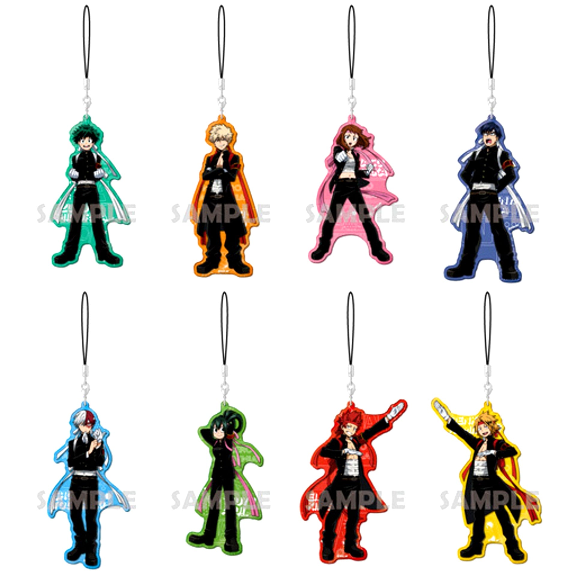 Set of 8 My Hero Academia Visual Color Acrylic Strap [USED]