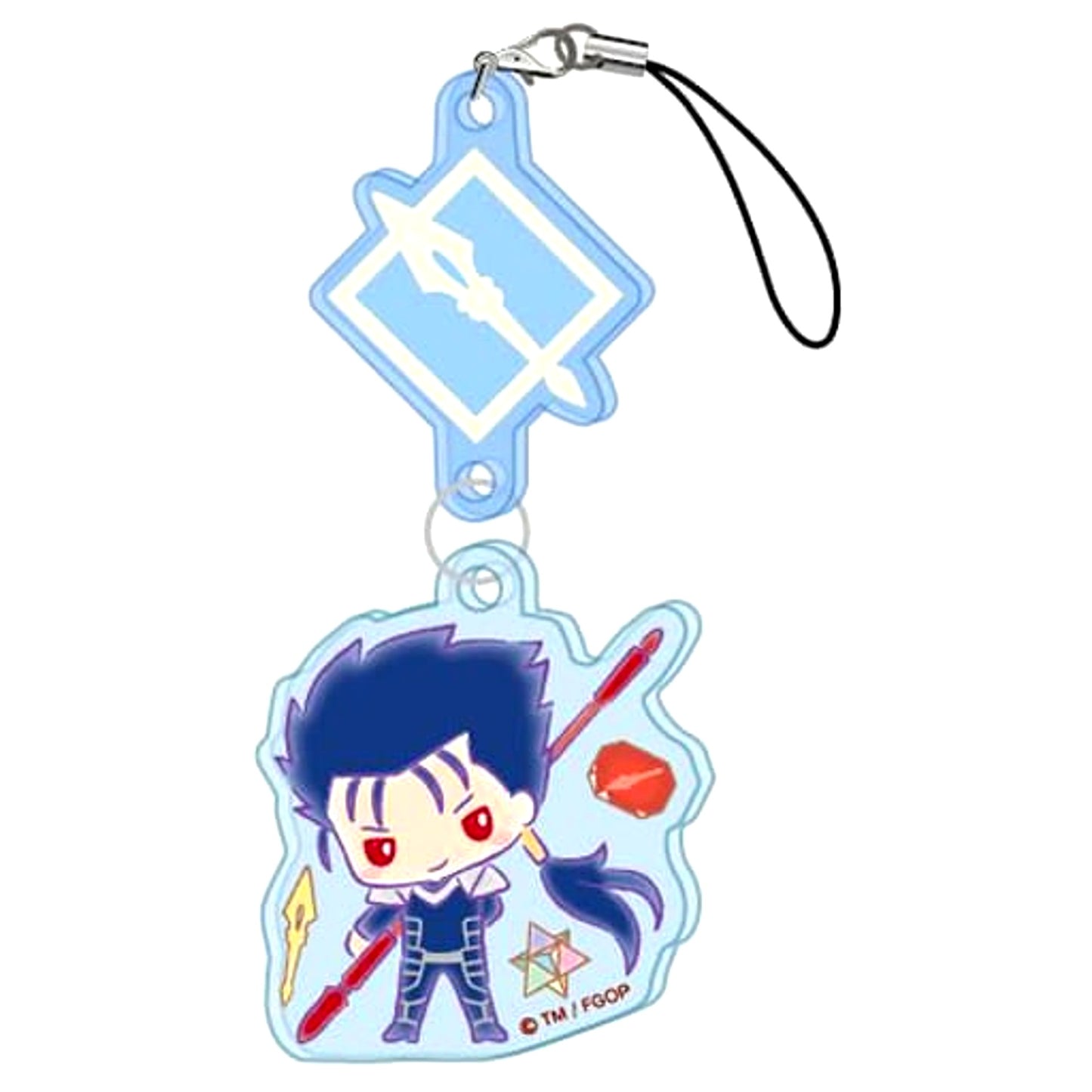 Fate/Grand Order Cu Chulainn Double Acrylic Strap Design produced by Sanrio Lancer [USED]