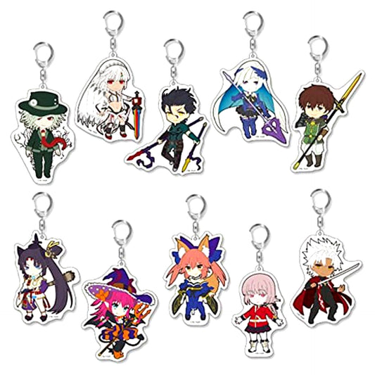 Fate/Grand Order Pikuriru Trading Acrylic Keychain vol.4 Set of 10 [USED]