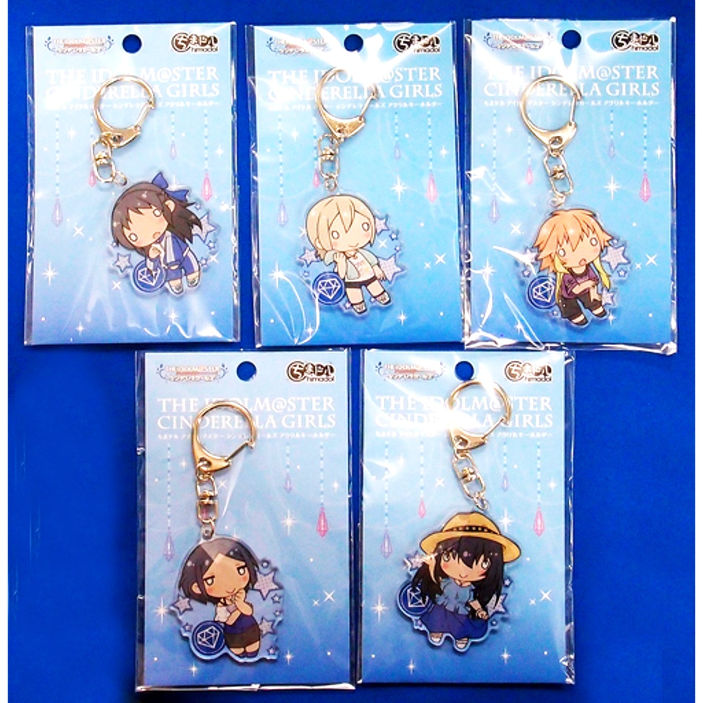 Set of 5 Saite Jewel ver.2 Chimadoru The Idolmaster Cinderella Girls Acrylic Keychain C93 [USED]